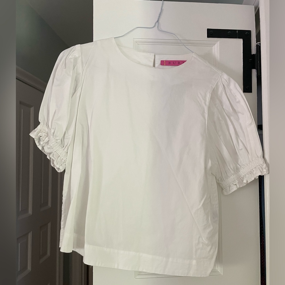 BURU White Puff Sleeve Top- Size M